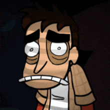 a cartoon of a man with a very funny face