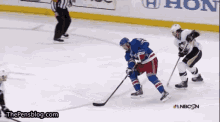 Paul Martin Makes A Desperation Play On Defense GIF - Hockey Sports No GIFs