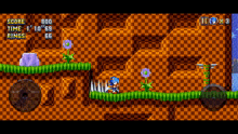 sonic the hedgehog in a video game with the score of 800
