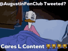 augustin fan club donald duck sleepy cover up tweeted