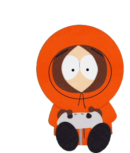 Playing Video Games Kenny Mccormick Sticker - Playing Video Games Kenny Mccormick South Park Stickers