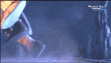 a person with a tattoo on their leg is standing in a foggy area with thunderbolt fairy written on the bottom
