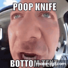 Poop Knife Bottom Text GIF - Poop Knife Bottom Text Meme GIFs