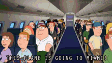This Plane Is Going To Miami! GIF - Family Guy Party Plane GIFs