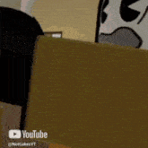 a cartoon character wearing a oof necklace