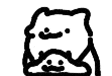 a black and white drawing of a cat with a mustache .