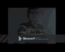 a black screen with the filmora 9 logo
