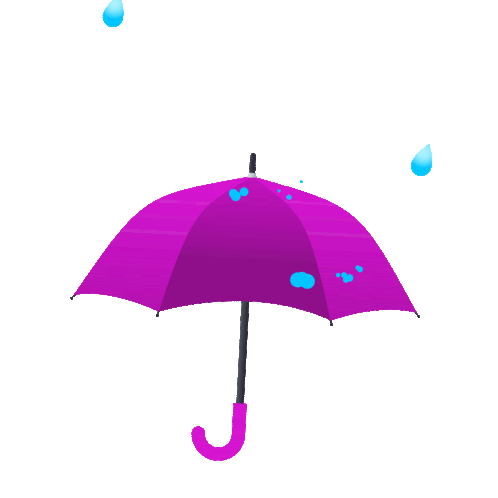 Umbrella With Rain Drops Joypixels Sticker