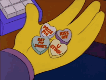 the simpsons valentines day candy hearts principal skinner happy valentines day