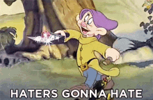 Snow White Dopey GIF - Snow White Dopey Haters Gonna Hate GIFs