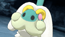 a cartoon drawing of a sheep with yellow horns