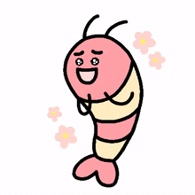 shrimp emotion pink lovely touched