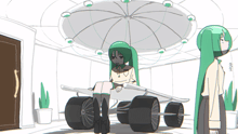 a drawing of a girl sitting on a wheelchair