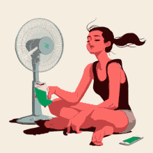 Summer Hot GIF - Summer Hot Electric Fan GIFs