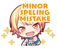 Tsukasa Tenma Minor Spelling Mistake Sticker