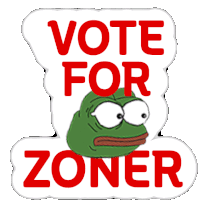 Vote For Zoner Sticker - Vote For Zoner Zoner Stickers