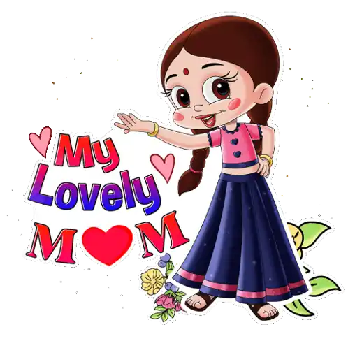 My Lovely Mom Chutki Sticker - My Lovely Mom Chutki Chhota Bheem Stickers