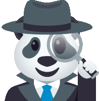 Investigator Panda Sticker - Investigator Panda Joypixels Stickers