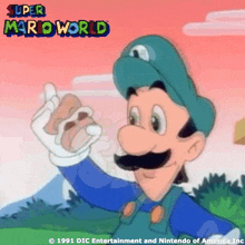 a cartoon of mario from the super mario world game