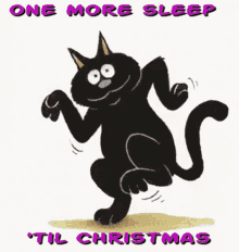 kunt black kunt xmas kunt black cat called kunt one more sleep
