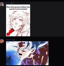 a screenshot of a conversation between stars and okeri15