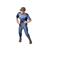 a man carrying a blue balloon that says cool