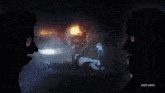a silhouette of a man and a woman with the word adult swim on the bottom right