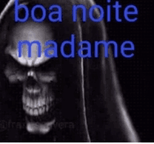 Boa Noite Madame Esqueleto Brabo GIF - Boa Noite Madame Esqueleto Brabo GIFs