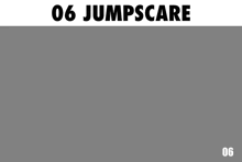 a gray background with the words `` jumpscare '' written on it