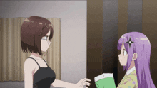 two anime girls are standing next to each other and one has a star on her head