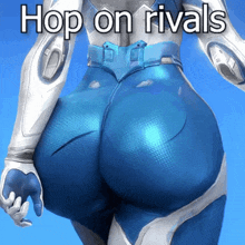 a picture of a woman with the words hop on rivals on it