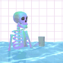 Death Skelly GIF - Death Skelly Water GIFs