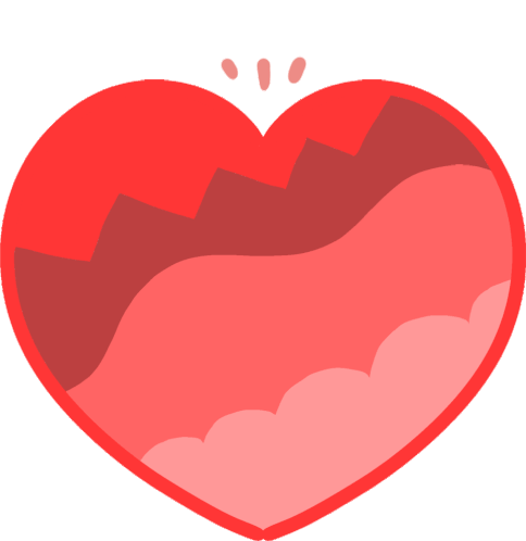 Flowing Heart Heart Sticker - Flowing Heart Heart Steam Stickers