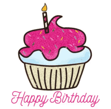 Birthday Cupcake Cartoon GIFs | Tenor