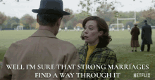 well im sure that strong marriages find a way through it chloe pirrie eileen parker the crown strong marriage