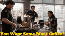 Station19 Travis Montgomery GIF - Station19 Travis Montgomery You Want Some More Coffee GIFs
