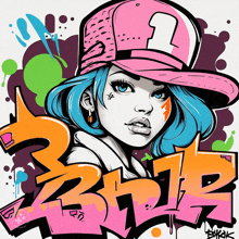 Graffiti Buble Girl GIF