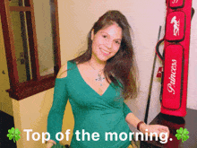 Top Of The Morning Top Of The Morning To You GIF - Top Of The Morning Top Of The Morning To You Mary Avina GIFs