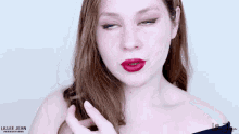 Lillee Jean Mind Over Beaute GIF - Lillee Jean Mind Over Beaute Red Lips GIFs