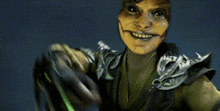 a close up of a person 's face with a mask on