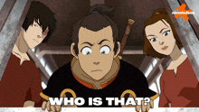 a poster for nickelodeon shows a boy and two girls and says who is that