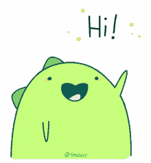 hi green monster greeting