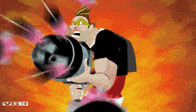 a cartoon of a man holding a megaphone with vgtv written on the bottom right