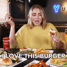I Love This Burger Julia GIF