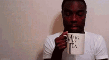 Tea Mug Of Tea GIF - Tea Mug Of Tea Drinking Tea GIFs