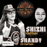 a poster for shizui captain and shandy co-captain shows a man giving the middle finger