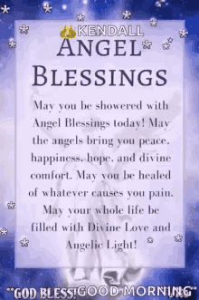 angel blessings stars god bless morning