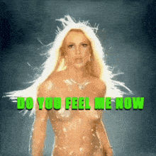 a picture of a naked woman with the words do you feel me now below her