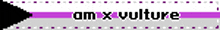 a sign that says om x vulture on a white background