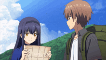 a boy and a girl are standing next to each other